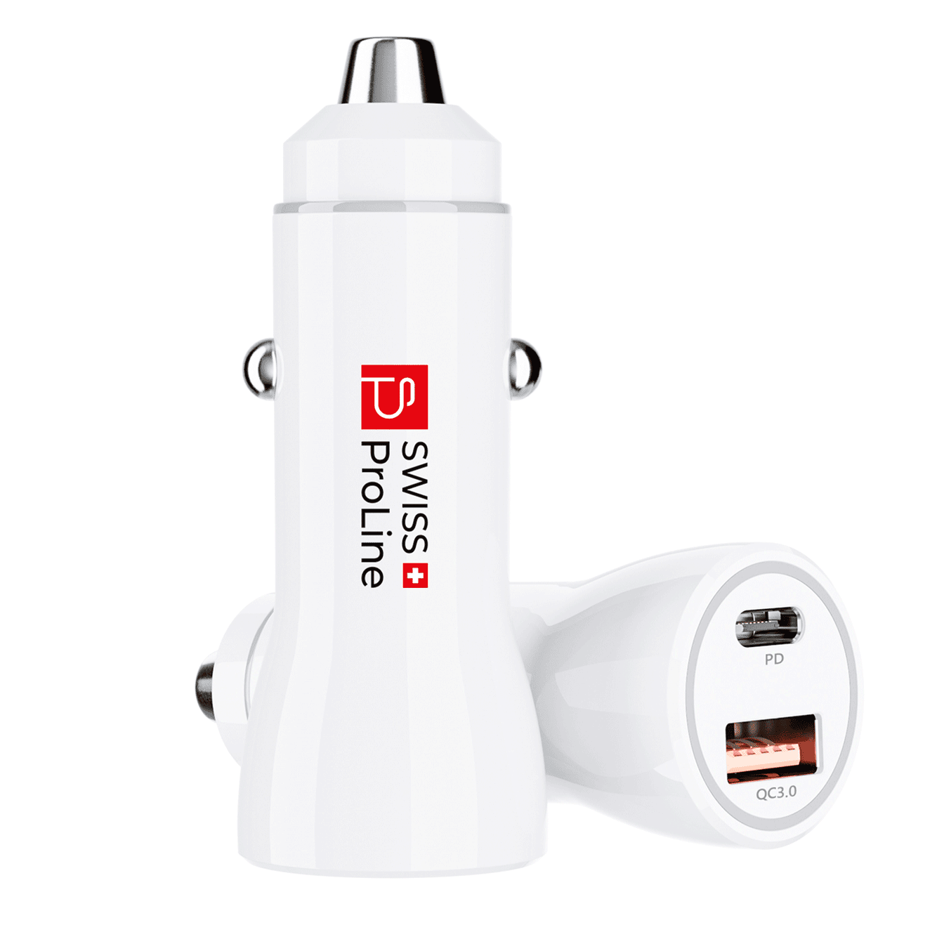 Chargeur de voiture 2en1 avec câble USB-C – Image 2
