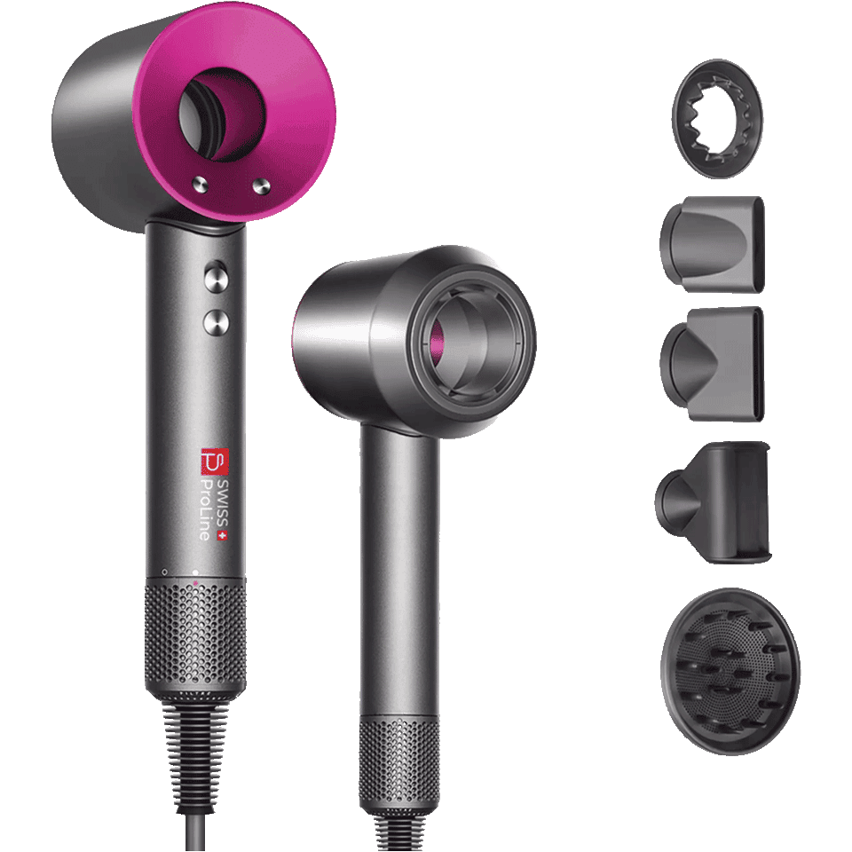 Sèche-cheveux ionique 5en1 (5 accessoires)