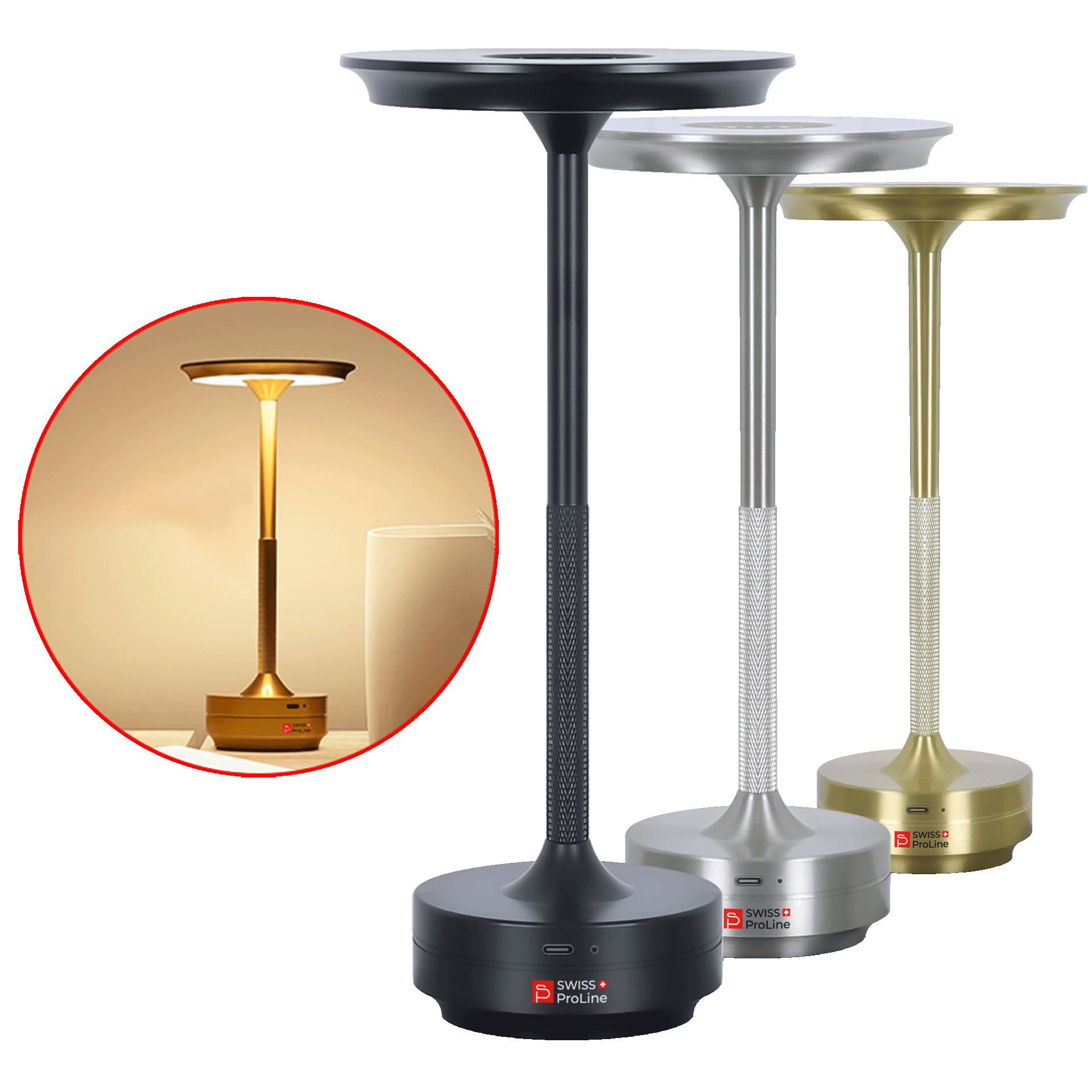 Lampe luxe LED sans fil tactile