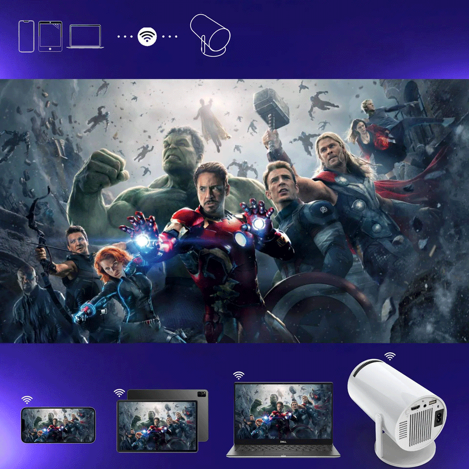 Projecteur connecté haute définition 4K (Application Netflix, Youtube, Amazon) – Image 2