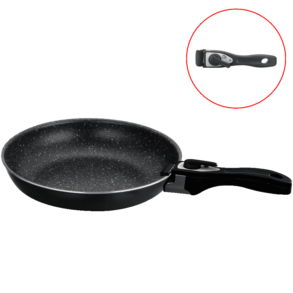 Batterie de cuisine 7 pièces avec poignée amovible tous feux dont Induction – Image 3