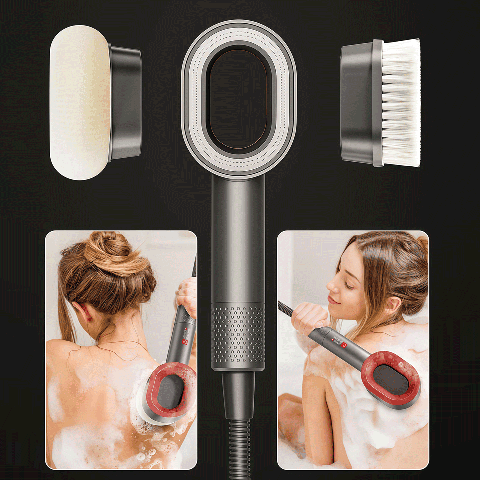 Pommeau de douche magnétique 3en1 (Soin purifiant, brosse nettoyante, brosse relaxante) – Image 3