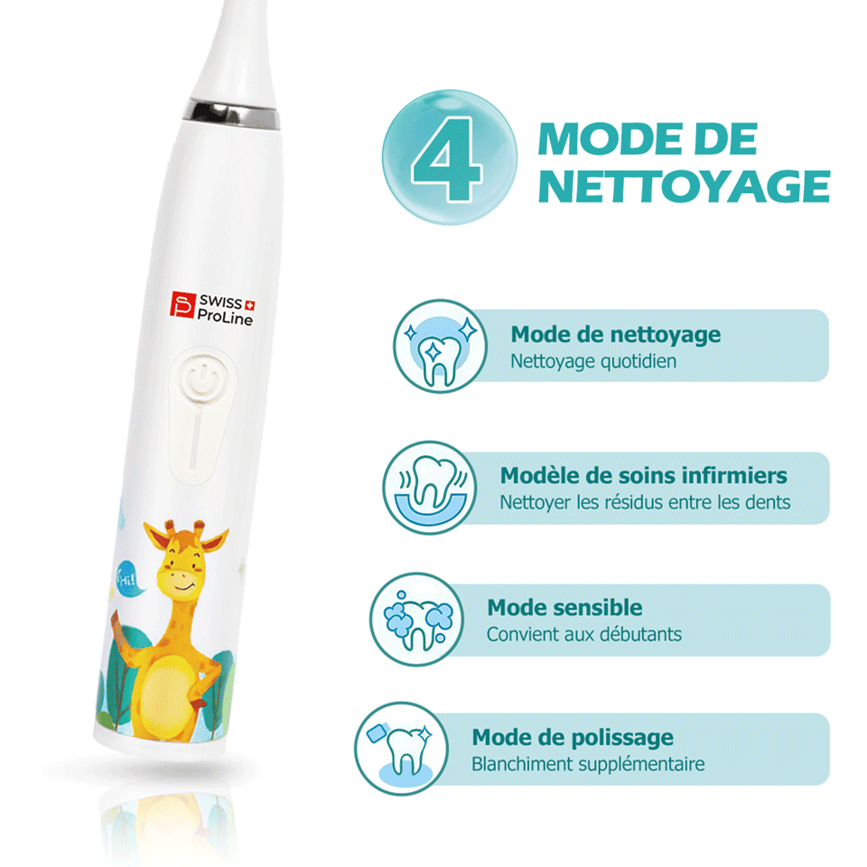 Brosse à dents électrique sonique sans fil pour enfants – Image 3