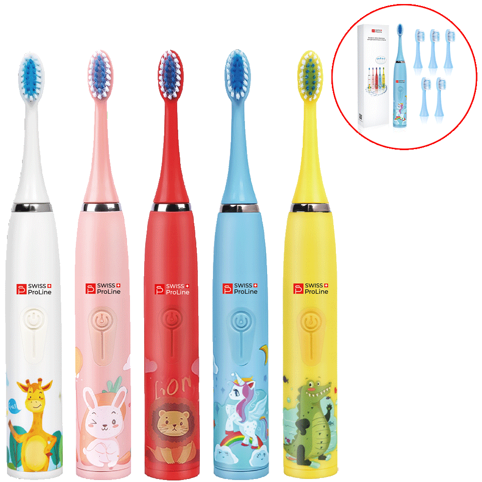 Brosse à dents électrique sonique sans fil pour enfants