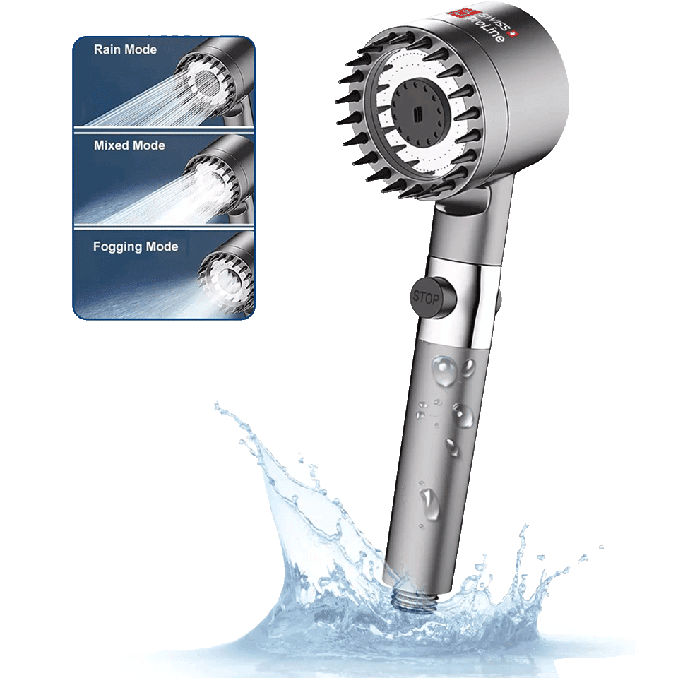 Pommeau de douche avec 3 modes puissants