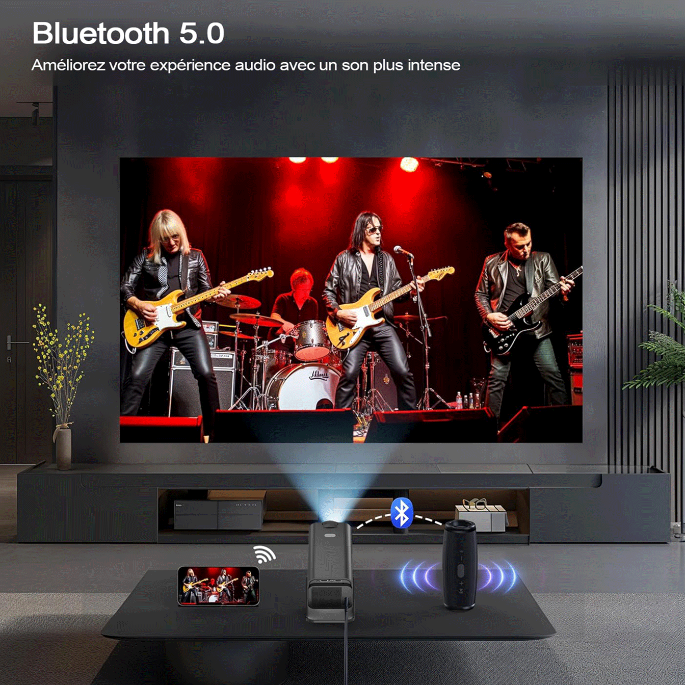 Projecteur connecté haute définition 4K avec 3'000 jeux inclus (Netflix, Youtube, Amazon) – Image 6
