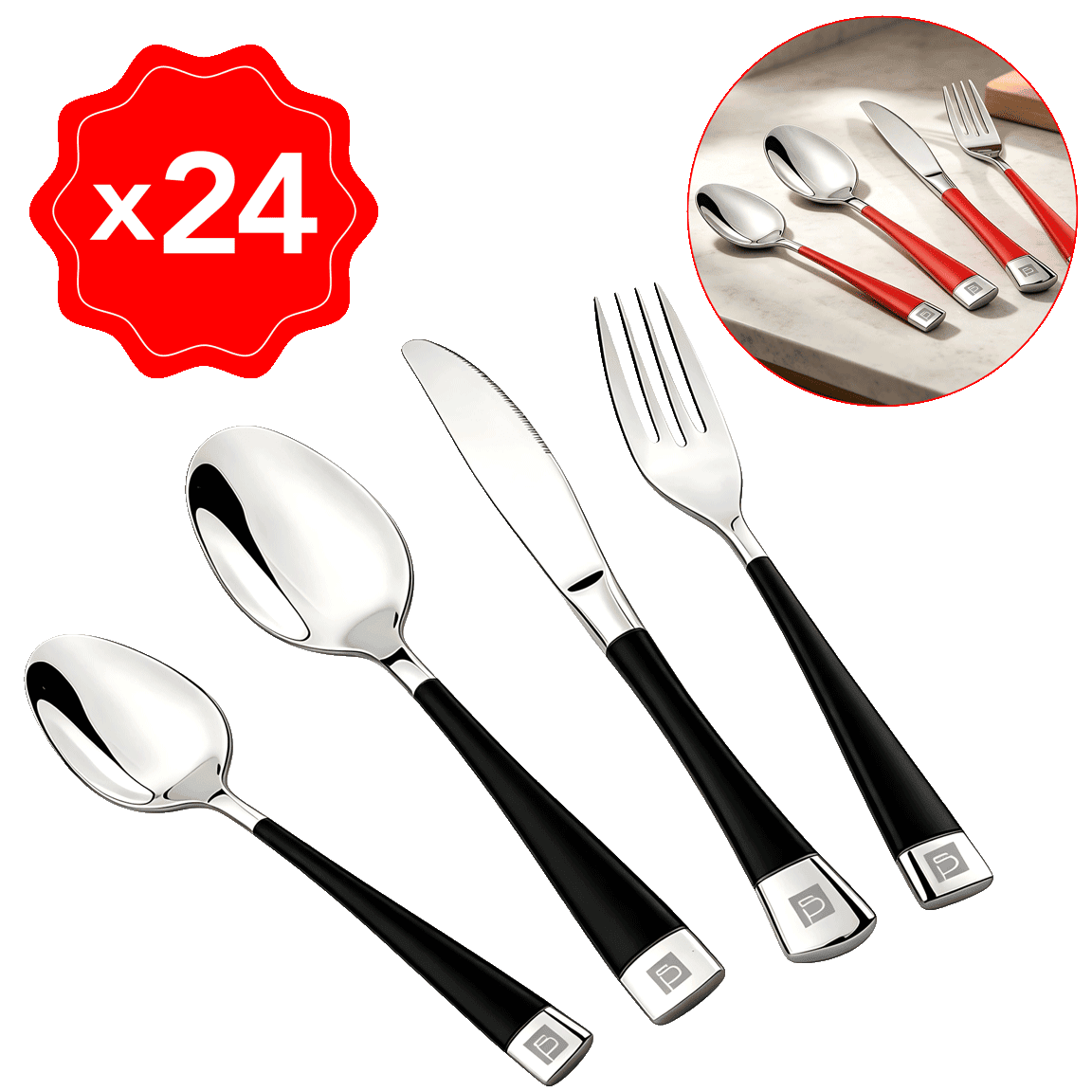 Set de 24 couverts haute qualité